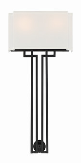 Upham Estates Two Light Wall Sconce in Coal w/Polished Nickel (7|2951572)