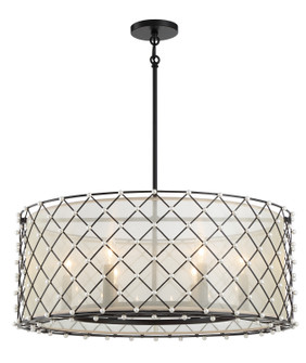 Sheer Elegance Six Light Pendant in Coal (7|286666A)