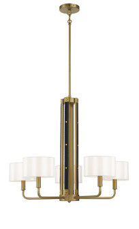 Chelsea by Robin Baron Five Light Chandelier in Soft Brass (7|2785695)