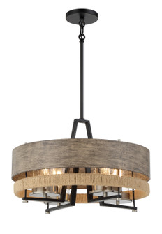 Silver Creek Four Light Convertible Pendant in Stone Grey, Coal & Brushed Nic (7|2764733)