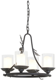 Ponderosa Ridge Four Light Chandelier in Weathered Spruce w/Silver Highlights (7|2754694)