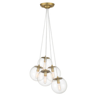 Auresa Five Light Pendant in Soft Brass (7|2745695)