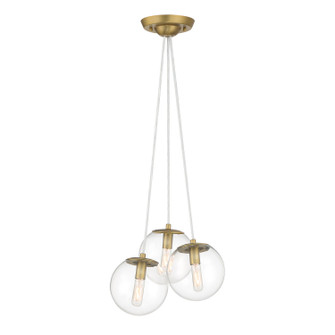 Auresa Three Light Pendant in Soft Brass (7|2743695)