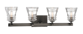 Graham Avenue Four Light Bath in Smoked Iron And Brushed Nickel (7|2734709)