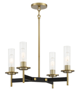 Baldwin Park Four Light Chandelier in Coal And Soft Brass (7|2544726)