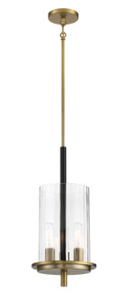 Baldwin Park Three Light Pendant in Coal And Soft Brass (7|2543726)