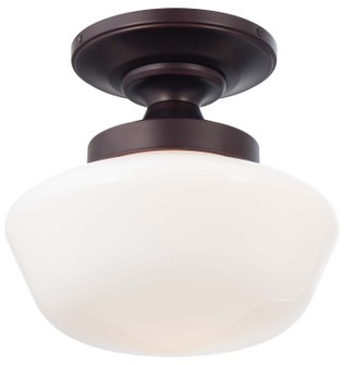 One Light Semi Flush Mount in Brushed Bronze (7|2255576)