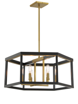 UNION ESTATES Six Light Pendant in Coal And Soft Brass (7|2116726) UNION ESTATES Six Light Pendant in Coal And Soft Brass (7|2116726)