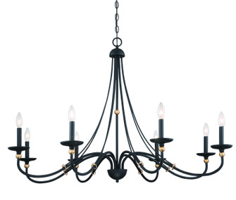 Westchester County Eight Light Chandelier in Sand Coal With Skyline Gold Le (7|1048677)