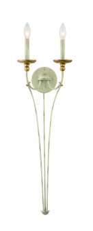 Westchester County Two Light Wall Sconce in Farmhouse White w/Gilded Gold Leaf (7|1042701)