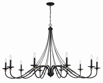 Westchester County Ten Light Chandelier in Sand Coal With Skyline Gold Le (7|1038677)