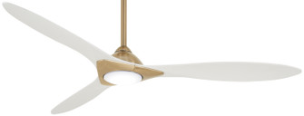 Sleek 60''Ceiling Fan in Soft Brass (15|F868LSBRWHF)