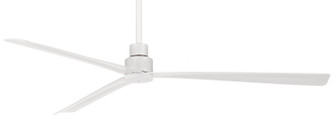 Simple 65'' 65'' Ceiling Fan in Flat White (15|F789WHF)