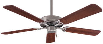 Contractor 52'' 52''Ceiling Fan in Brushed Steel W/ Dark Walnut (15|F547BSDW)