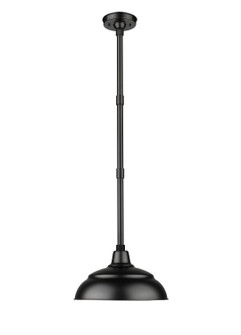 R Series One Light Warehouse Shade in Satin Black (59|UW14SBL)