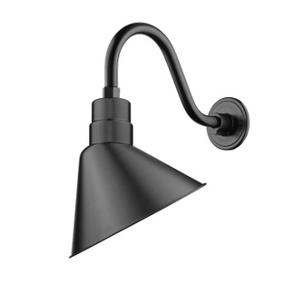 R Series One Light Angle Shade in Satin Black (59|UA12SBL)