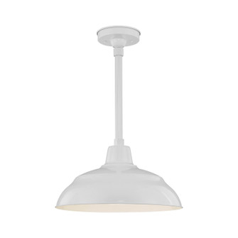 R Series One Light Pendant in White (59|RWHS17WH)