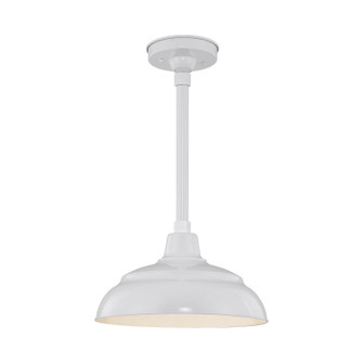 R Series One Light Pendant in White (59|RWHS14WH)