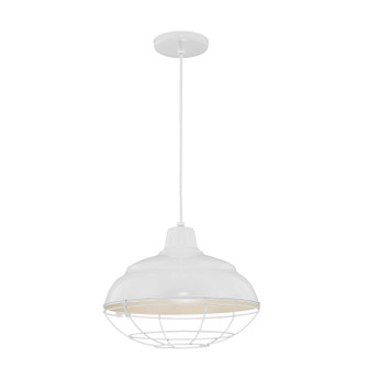 R Series One Light Pendant in White (59|RWHC14WH)