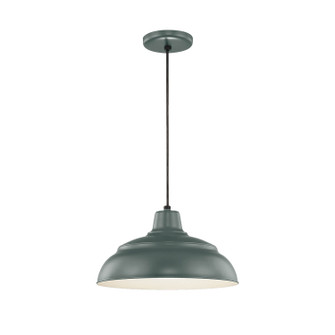 R Series One Light Pendant in Satin Green (59|RWHC14SG)