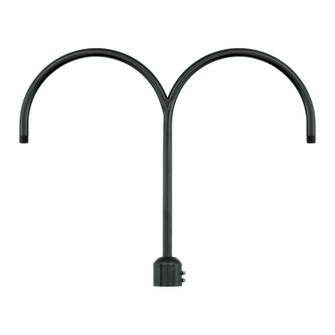 R Series Two Light Post Adapter in Satin Black (59|RPADSB)