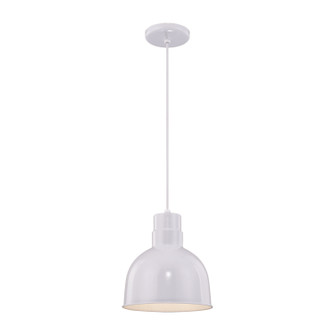 R Series One Light Pendant in White (59|RDBC10WH)