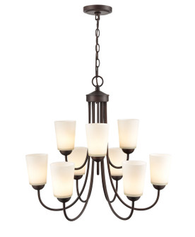 Ivey Lake Nine Light Chandelier in Rubbed Bronze (59|9809RBZ)