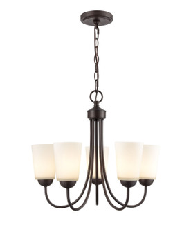 Ivey Lake Five Light Chandelier in Rubbed Bronze (59|9805RBZ)