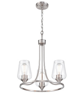 Ashford Three Light Chandelier in Brushed Nickel (59|9723BN)