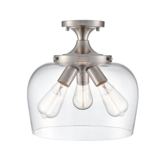 Ashford Three Light Semi-Flush Mount in Rubbed Bronze (59|9713BN)