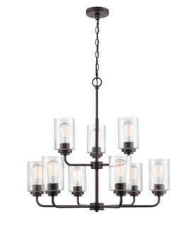 Moven Nine Light Chandelier in Rubbed Bronze (59|9609RBZ)