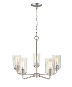 Moven Five Light Chandelier in Satin Nickel (59|9605SN)