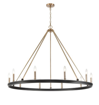 Carruth Ten Light Chandelier in Matte Black/Modern Gold (59|9510MBMG)