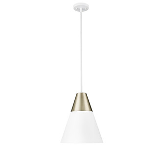 Annos One Light Pendant in Matte White Modern Gold (59|9241MWMG)