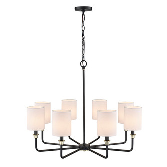 Chelsea Eight Light Chandelier in Matte Black Modern Gold (59|9148MBMG)