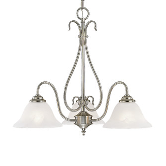 Three Light Chandelier in Satin Nickel (59|793SN)