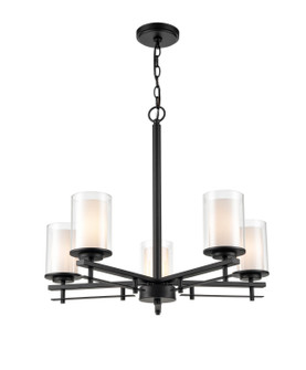 Huderson Five Light Chandelier in Matte Black (59|5515MB)