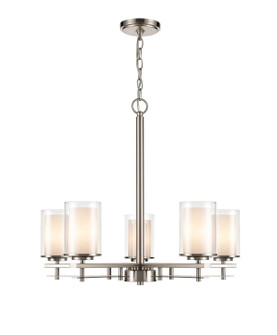 Huderson Five Light Chandelier in Brushed Nickel (59|5515BN)
