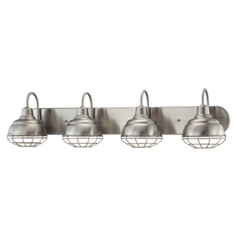 Neo-Industrial Four Light Vanity in Satin Nickel (59|5424SN)