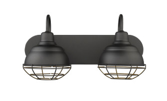 Neo-Industrial Two Light Vanity in Matte Black (59|5422MB)