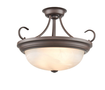 Three Light Semi-Flush Mount in Rubbed Bronze (59|4775RBZ)