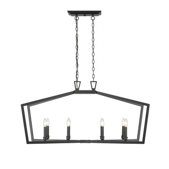 Lizabeth Eight Light Chandelier in Matte Black (59|4528MB)