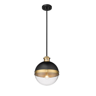 Ellmira One Light Pendant in Matte Black/ Aged Brass (59|4257MBAB)