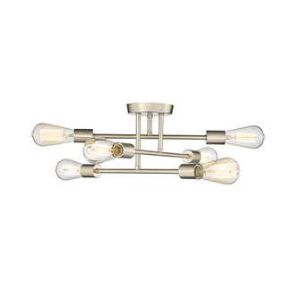 Decco Six Light Semi Flush Mount in Modern Gold (59|4256MG)