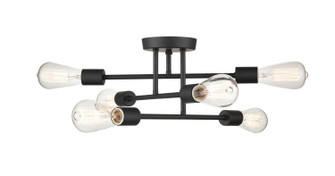 Decco Six Light Semi-Flush Mount in Matte Black (59|4256MB)