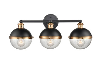 Ellmira Three Light Vanity in Matte Black/Aged Brass (59|4253MBAB)