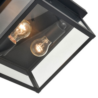 Evanton Two Light Flush Mount in Powder Coated Black (59|4202PBK)
