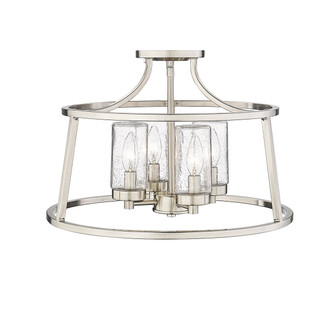 Errol Four Light Semi Flush Mount in Brushed Nickel (59|4184BN)