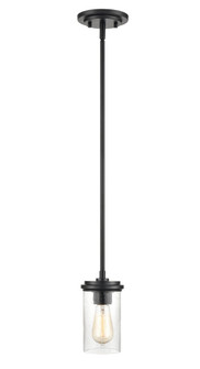 Taos One Light Mini Pendant in Matte Black/Wood Grain (59|3811MB)