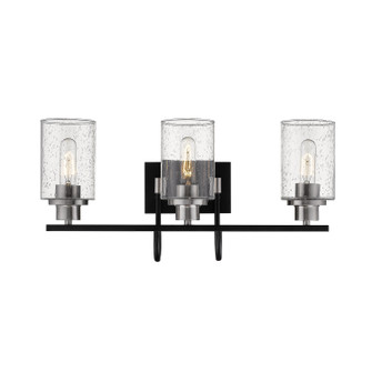 Clifton Three Light Vanity in Matte Black/Brushed Nickel (59|3513MBBN)